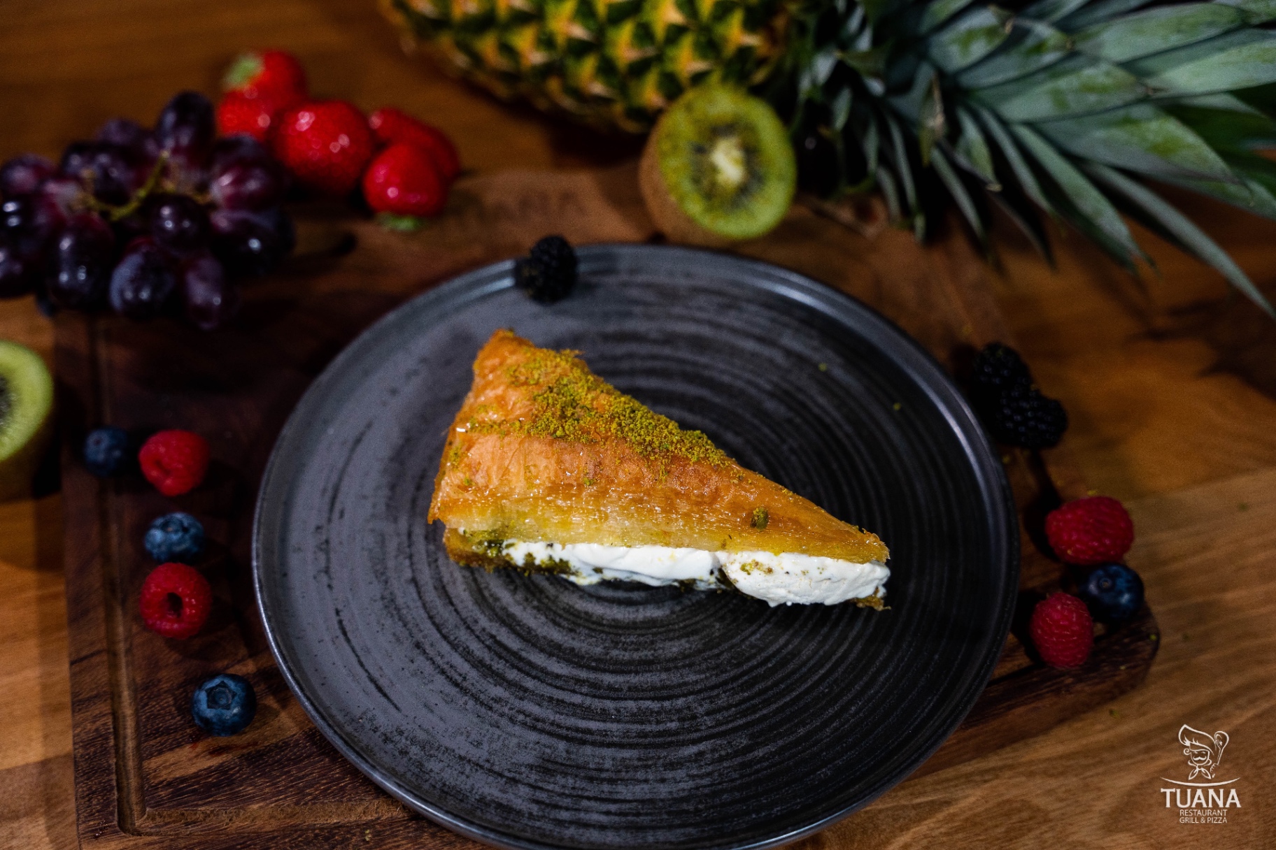 Künefe met pistache en kaymak